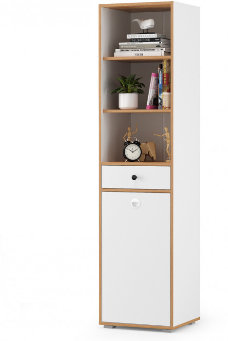 Вуди Компоновка № 14, белый премиум/дуб крафт золотой