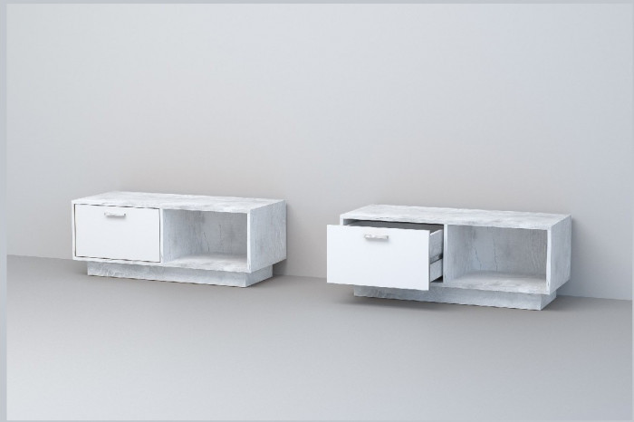 Эго Тумба Т-4 ПД (Глянец Белый/Дуб Крафт Золотой)