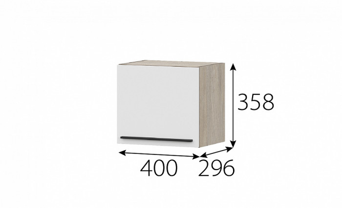 КГ Этна Шкаф навесной барный 400 Софт вайт