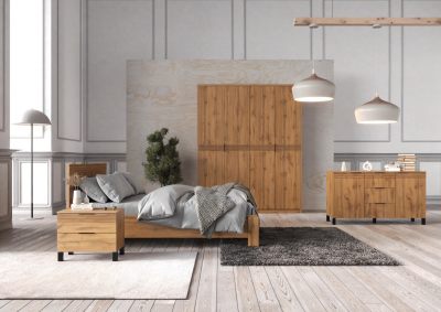 Модульная спальня Нао, набор №3, Дуб вотан (Профиль МДФ Дуб вотан)