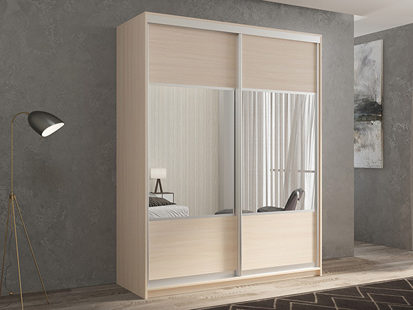 Шкаф-купе Кааппи 6 Дуб молочный 120х60х230 см