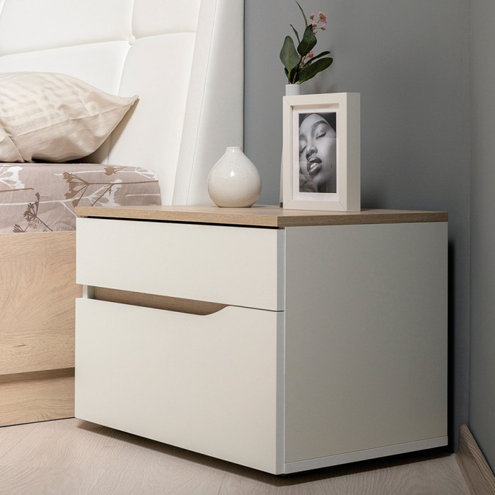 Муссон Спальня № 15, белый/дуб эндгрейн элегантный