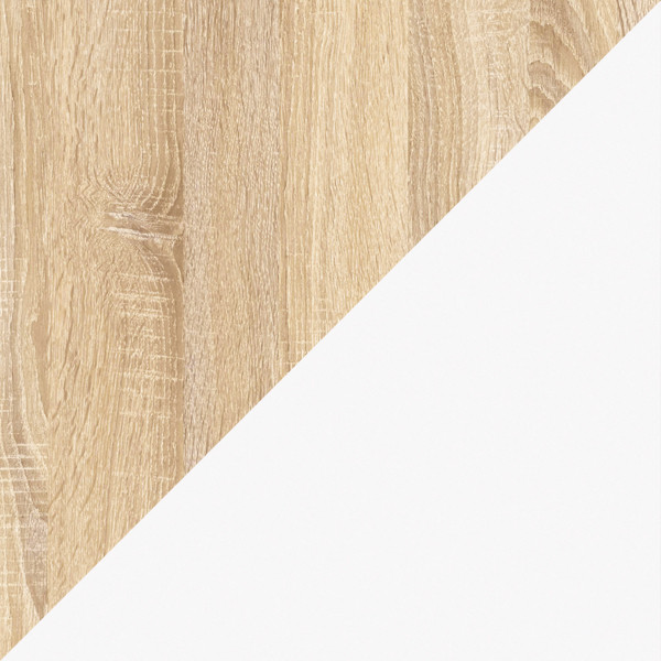 КР100 Тумба под ТВ 13.267.01 + 13.267.01, цвет белый шагрень/дуб сонома, ШхГхВ 276,8х34,9х43,8 см., универсальная сборка