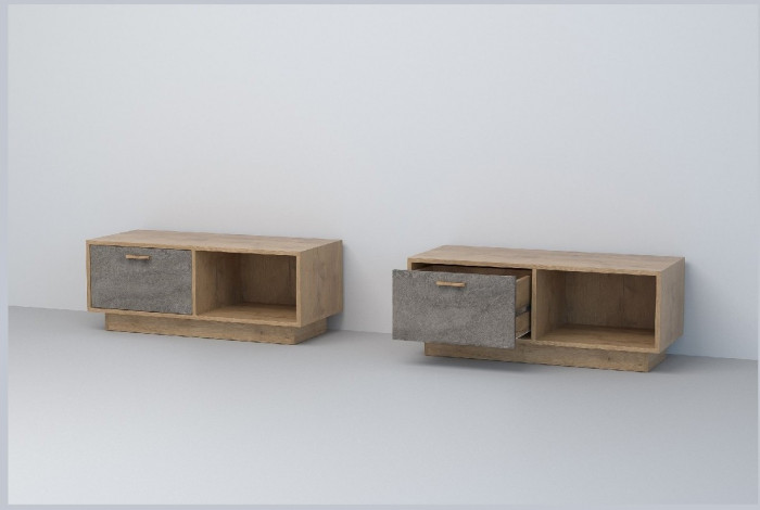 Эго Тумба Т-4 ПД (Камень Темный/Дуб Крафт Золотой)