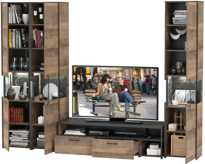 Трувор Гостиная 032, дуб гранж песочный/интра