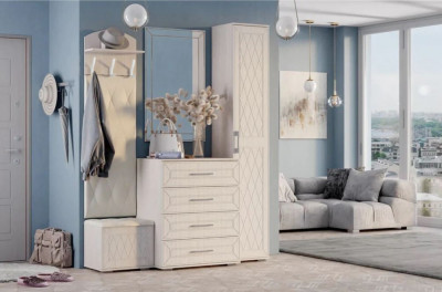 Прихожая &quot;Британика&quot; композиция 2 Дуб атланта/Дуб брашированный