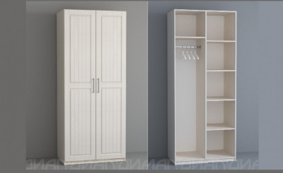 КЭТ-6 Кантри Шкаф 2-х створчатый (Бодега белая / Сандал)