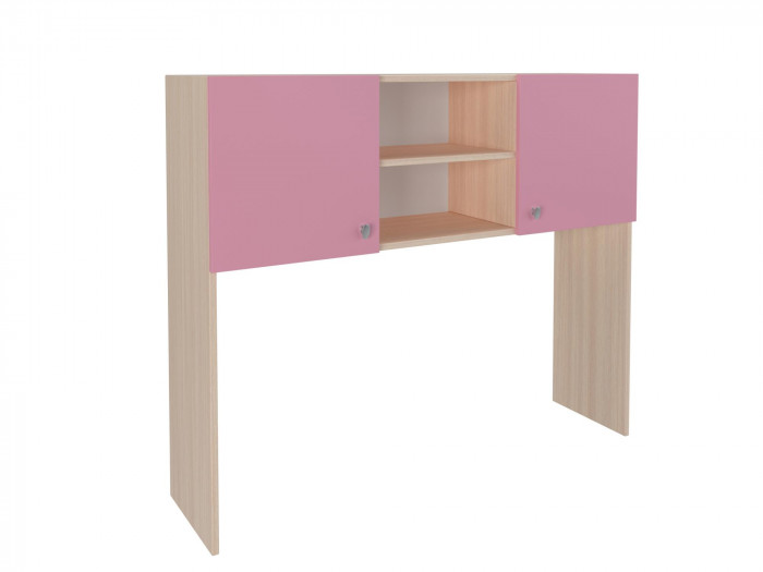 Надстройка стола Дуб молочный/Розовый