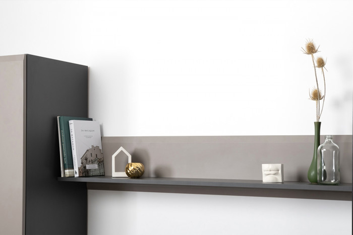 Сидней Комплектация № 106, корпус: антрацит/фасады: МДФ веллюто капучино