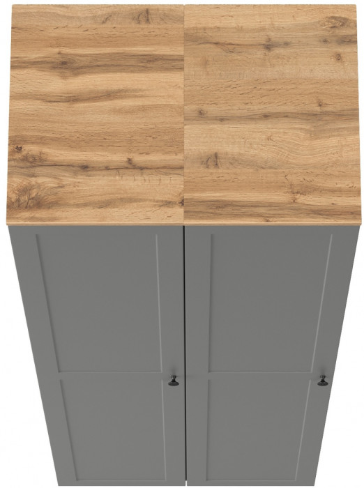 Остин 13.225 Шкаф-пенал 2 шт., цвет серый графит/дуб крафт золотой, ШхГхВ 80х54,3х229,6 см., универсальная сборка