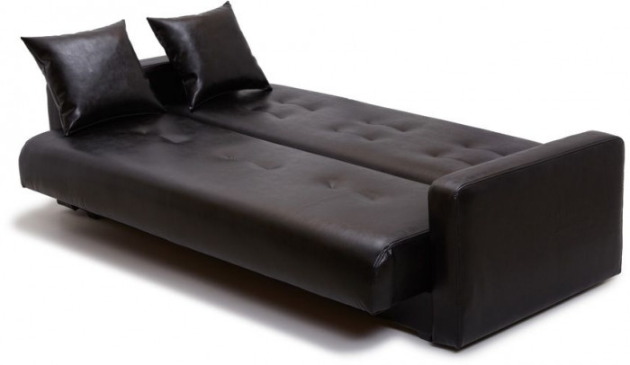 Диван-кровать Престиж 120х190, книжка, экокожа, черный