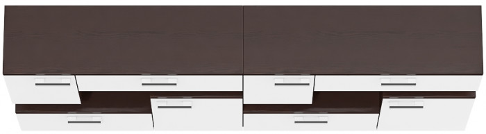 Две тумбы ТВ С-МД-С1-1000, венге/белый шагрень