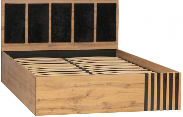 Спальня Либерти (опора h20) Дуб вотан/Черный