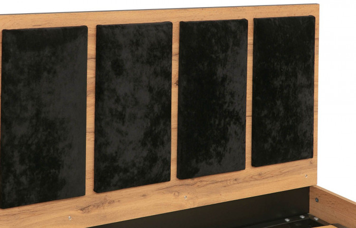 Спальня Либерти (опора h20) Дуб вотан/Черный