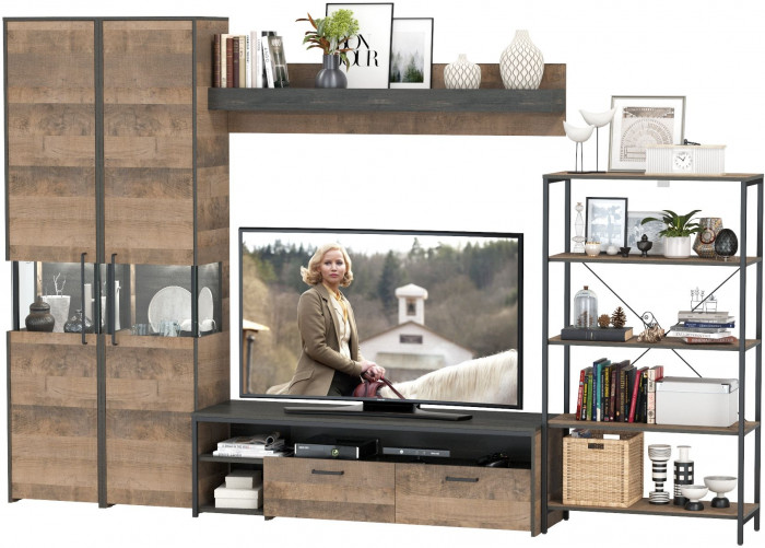 Трувор Гостиная 027, дуб гранж песочный/интра