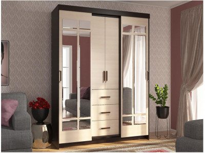 Шкаф-купе Комфорт 6 М (Венге / дуб молочный)