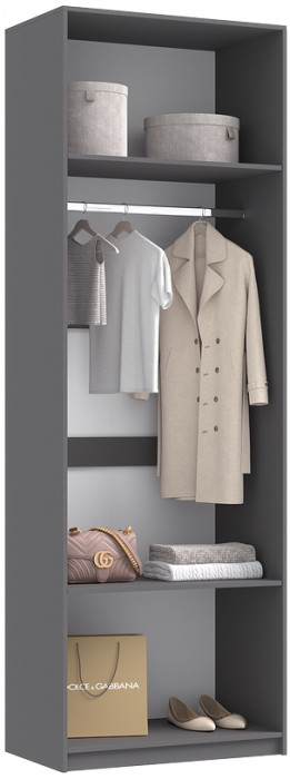 Тумба косметическая со шкафом 2х-ств Марвэл, Графит/Браш графит