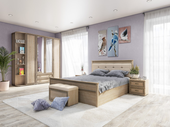 Модульная спальня Ливорно, набор 3, Дуб сонома