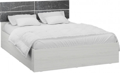 Теана Кровать 160+настил ДСП, ясень анкор светлый/мрамор дарк