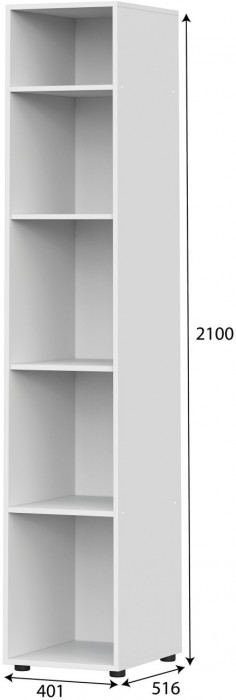 Токио Пенал Белый текстурный / Белый текстурный