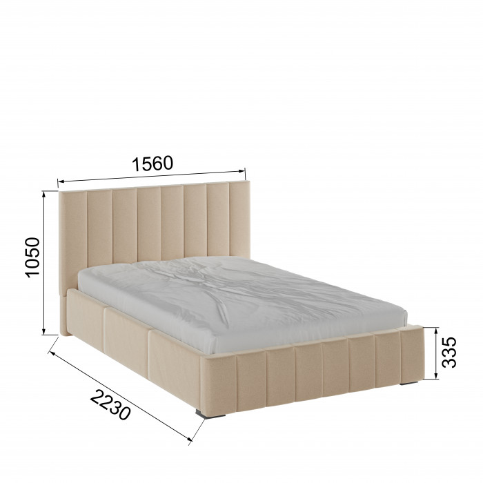 Нега Кровать интерьерная 140 бежевый, ПМ