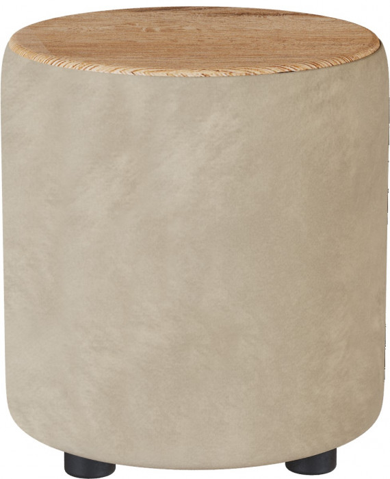Пуф Пай, бежевый/мдф дуб канадский
