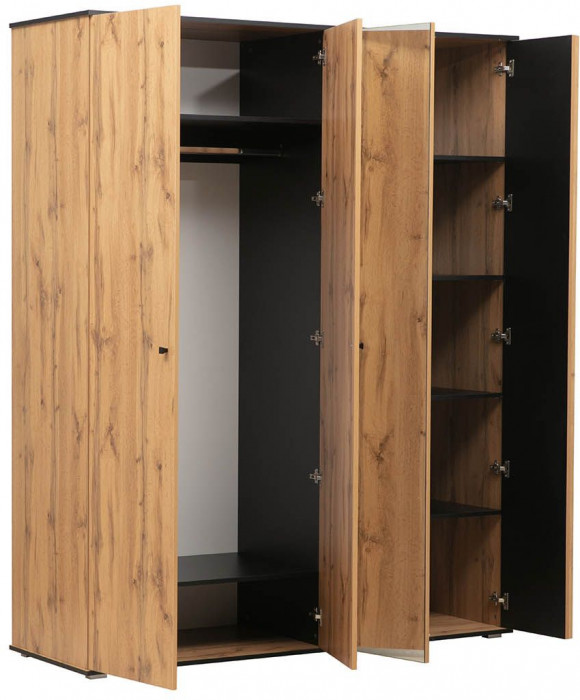 Спальня Либерти 2 (опора h20) Дуб вотан/Черный