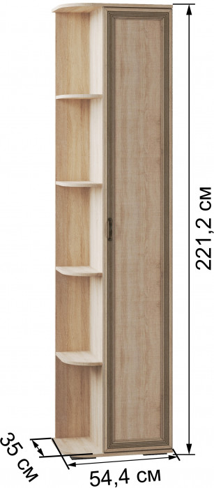 Модульная спальня Ливорно, набор 4, Дуб сонома