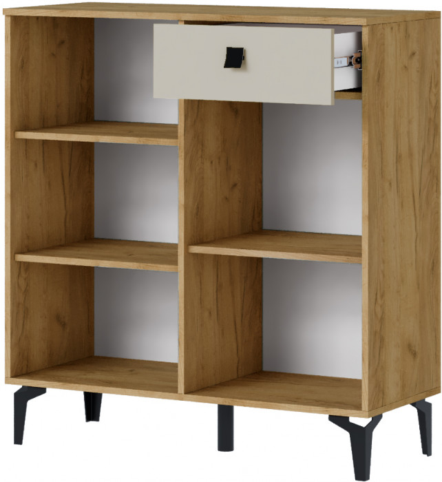 Комод Милан, Дуб крафт золотой/Кашемир