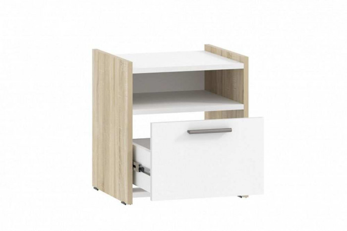 Тумба прикроватная Симпл НМ 013.11 дуб сонома/белый