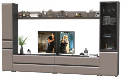 Сидней Комплектация № 108, корпус: антрацит/фасады: МДФ веллюто капучино