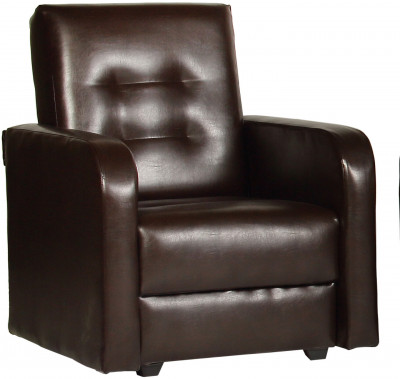 Кресло Аккорд, экокожа, цвет коричневый