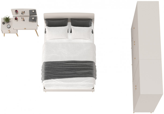 Афина Спальня 20-1400, кашемир серый