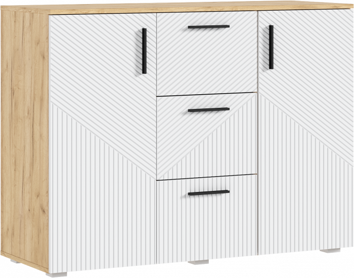 Сильвия Спальня, Браш Вайт/Дуб крафт