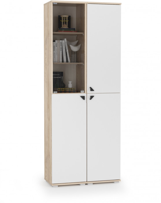 Бостон № 47, дуб эндгрейн элегантный/фасады МДФ милк рикамо софт