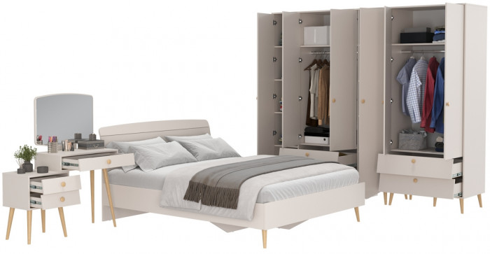 Афина Спальня 20-1600, кашемир серый