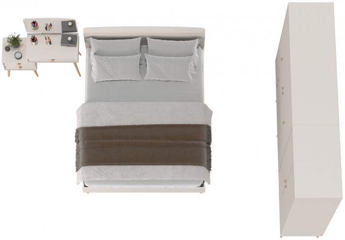 Афина Спальня 20-1600, кашемир серый