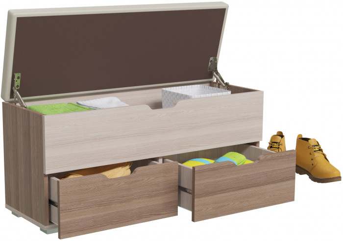 Диван 2-4201Тяс.темсв Флинт, ясень шимо тёмный/ясень шимо светлый