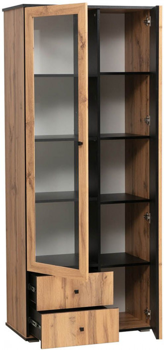 Модульная гостиная Либерти 1 (опора h20) Дуб вотан/Черный