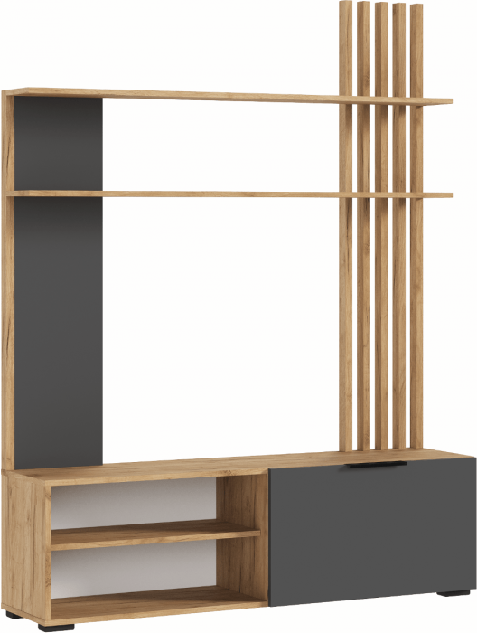 Модульная гостиная Роджина (Крафт белый, Графит)