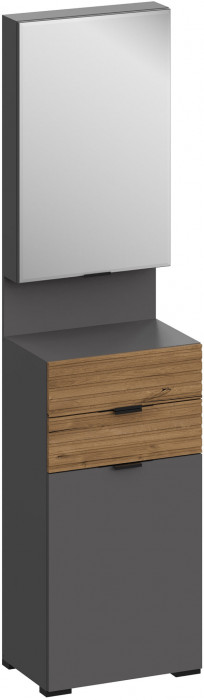 Модульная Прихожая Ома, набор №2, Графит/Дуб Тортуга, Simple 27